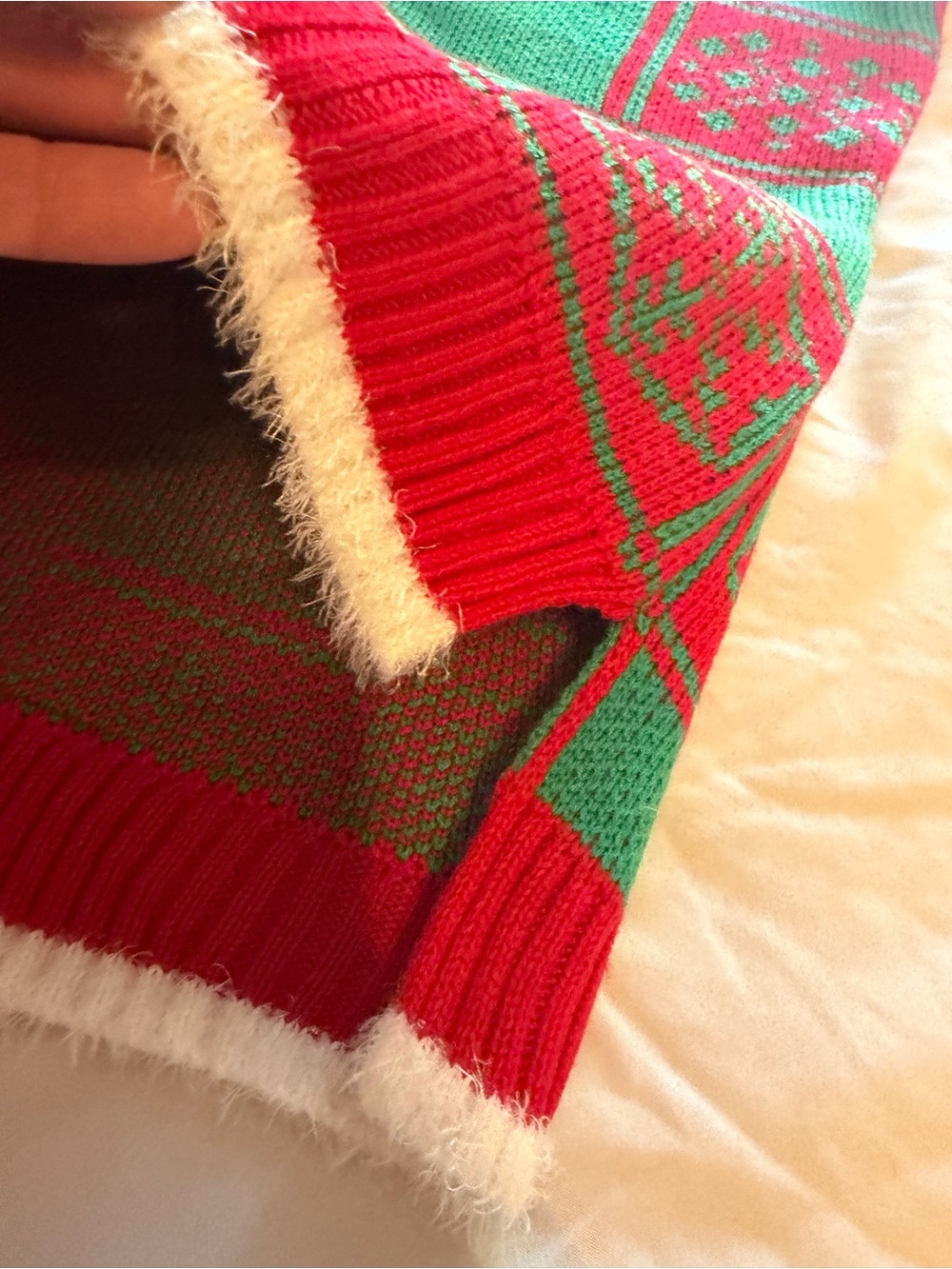 33 Degrees Christmas Pug Sweater L Ugly Holiday Sequin Santa Hat Jingle Bells - Picture 9 of 10
